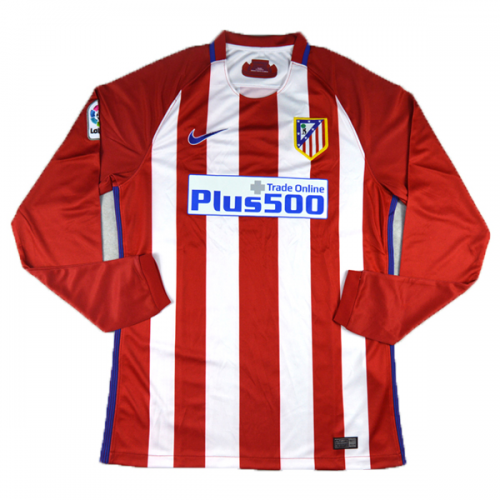 Atletico Madrid 2016/17 LS Home Soccer Jersey